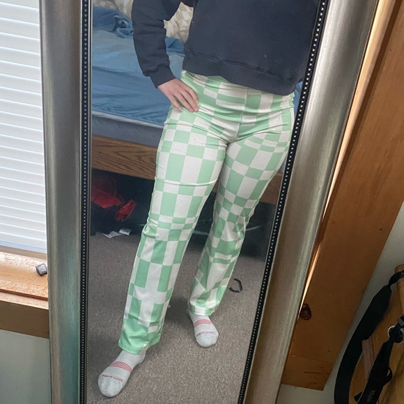 Paloma Wool Inspired Y2K Green Checker Pants (NWT) - Picture 2 of 7